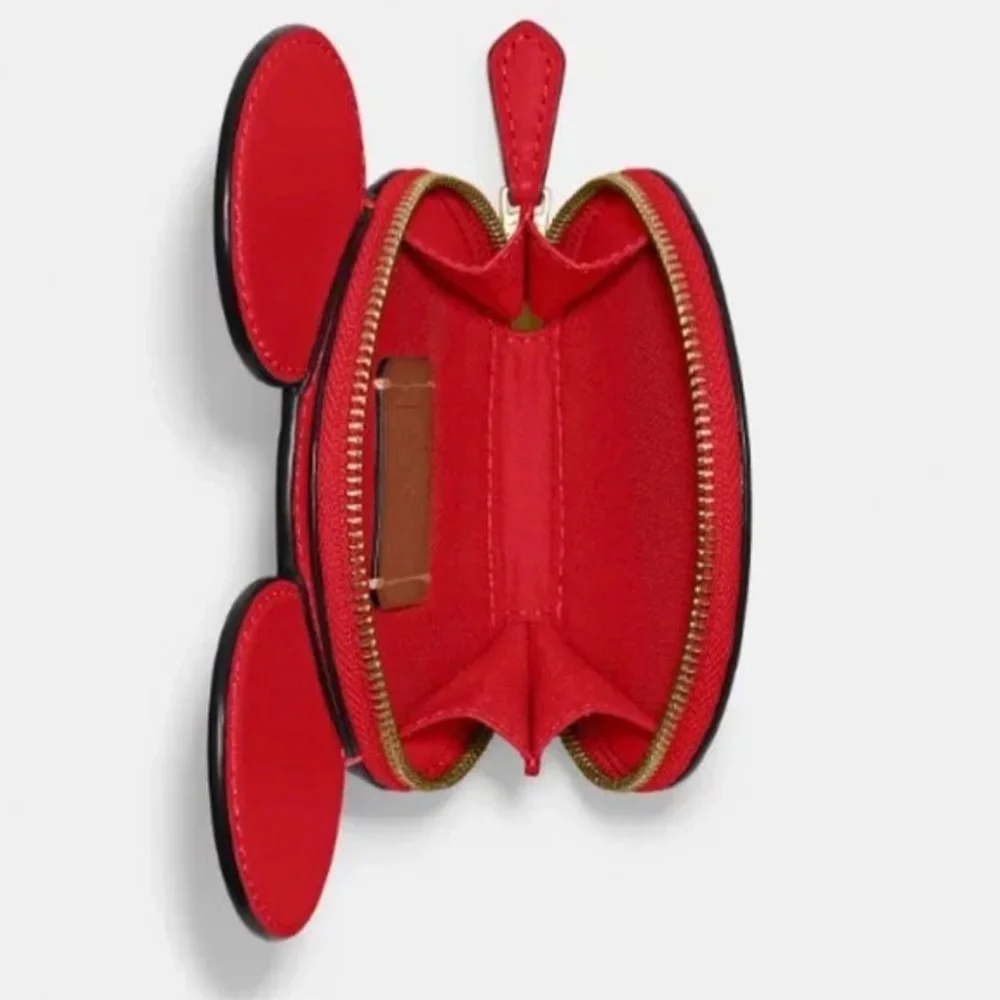 COACH X Disney Mickey Mouse Ears Leather Limited Edition Coin Purse (Red) - Picture 9 of 9